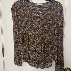 Sonoma floral ruched bodice top PXS.